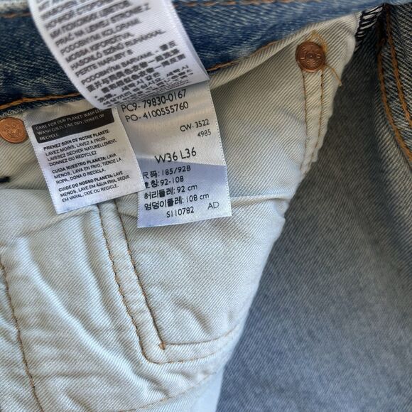 Levi’s Men’s 501 ‘93 Straight Fit Jeans Stretch Size 36X36 Medium Blue 798300167 - Picture 7 of 11